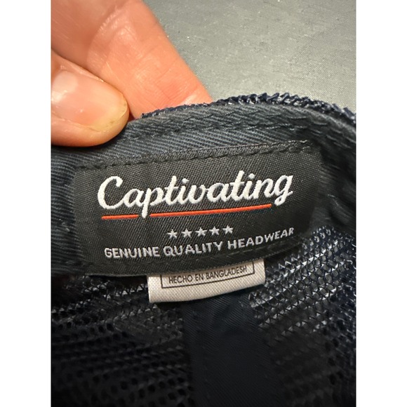 Auburn Tigers Captivating Headwear Mesh Trucker Hat Snapback Navy Orange AU Logo - Picture 8 of 8